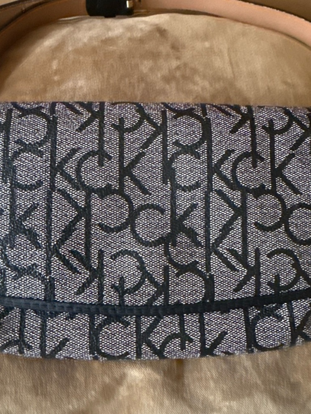 Calvin Klein Black and Silver Logo belt bag